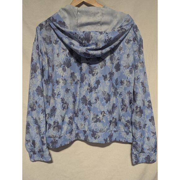 Avalanche Womens Hooded Jacket Windbreaker Sz L Gardenia Dreams Print Stretch - Picture 4 of 4
